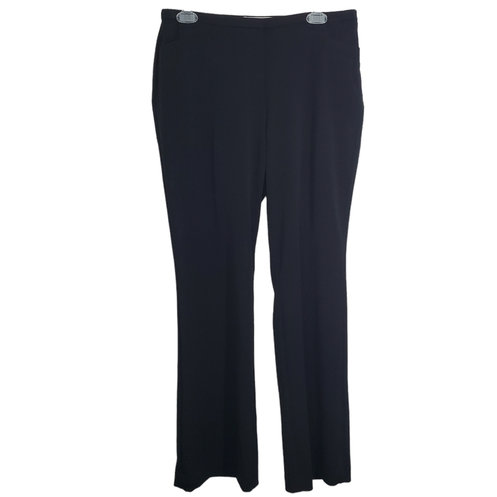 NWT Chico's Metro Wide Leg Trouser Pants Black Office Work Career 6 Petite